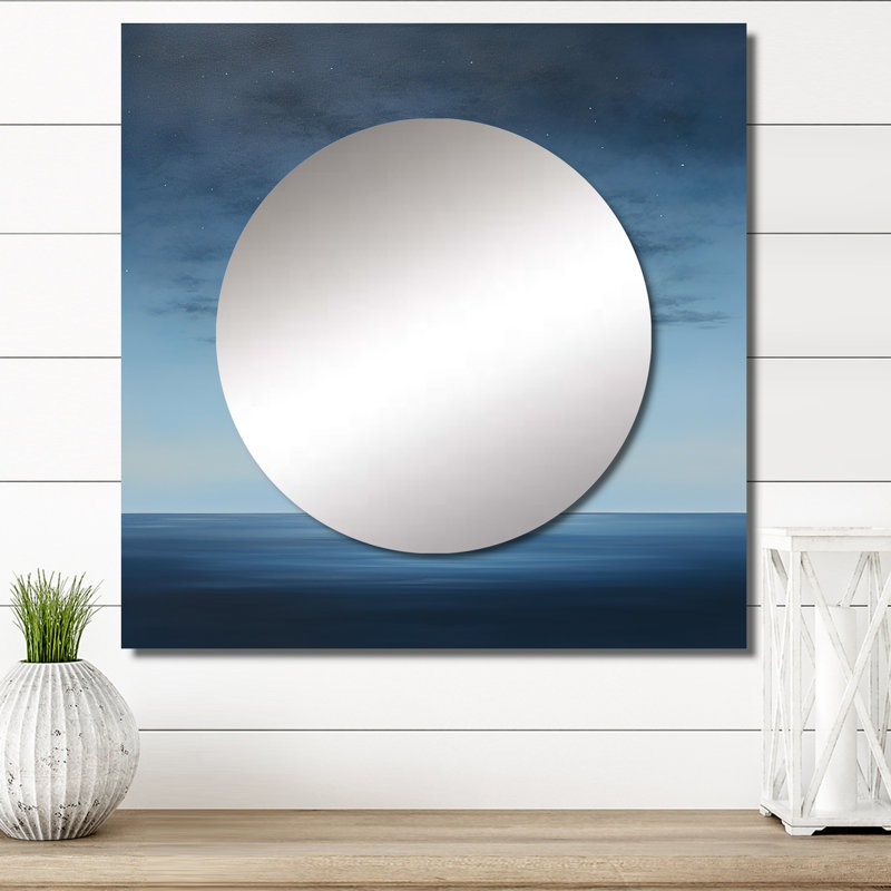 Glenton - Grand miroir carré minimaliste pour décoration murale, 29 po x 29 po