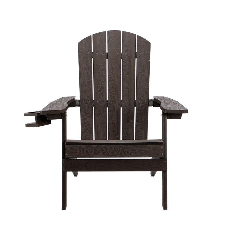 Chaise Adirondack pliante en plastique Tranquilo Depot, Café