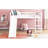 White Loft Bed With Slide - Built Solid Wood Frame Advantageous Made From