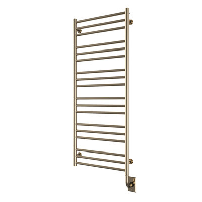 19.5"x47.5" Sorano Wall Mounted Electric Towel Warmer Modern Heated Towel Rack - Polished Nickel, Includes Programmable Smart Switch, Lifetime Warranty