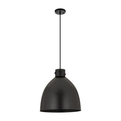 Metal Bell 1 Light Stem Hung Pendant