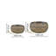 Hanging Seagrass Navy Planter Set of 2