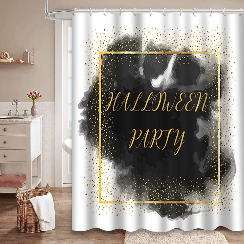 Rideau de douche Happy Halloween Party Banner, 72" L x 84" W