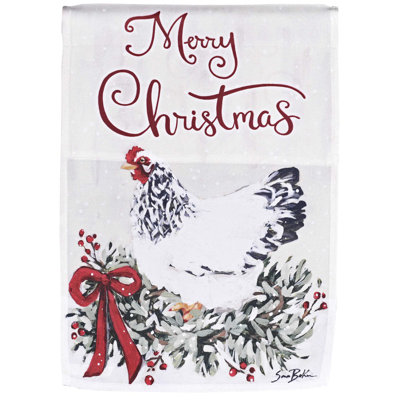 Poulet joyeux Noël Garden Flag