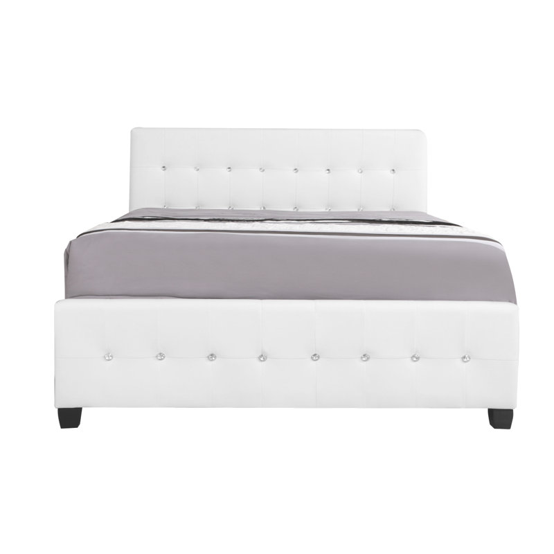 Elegant Transitional White Bed