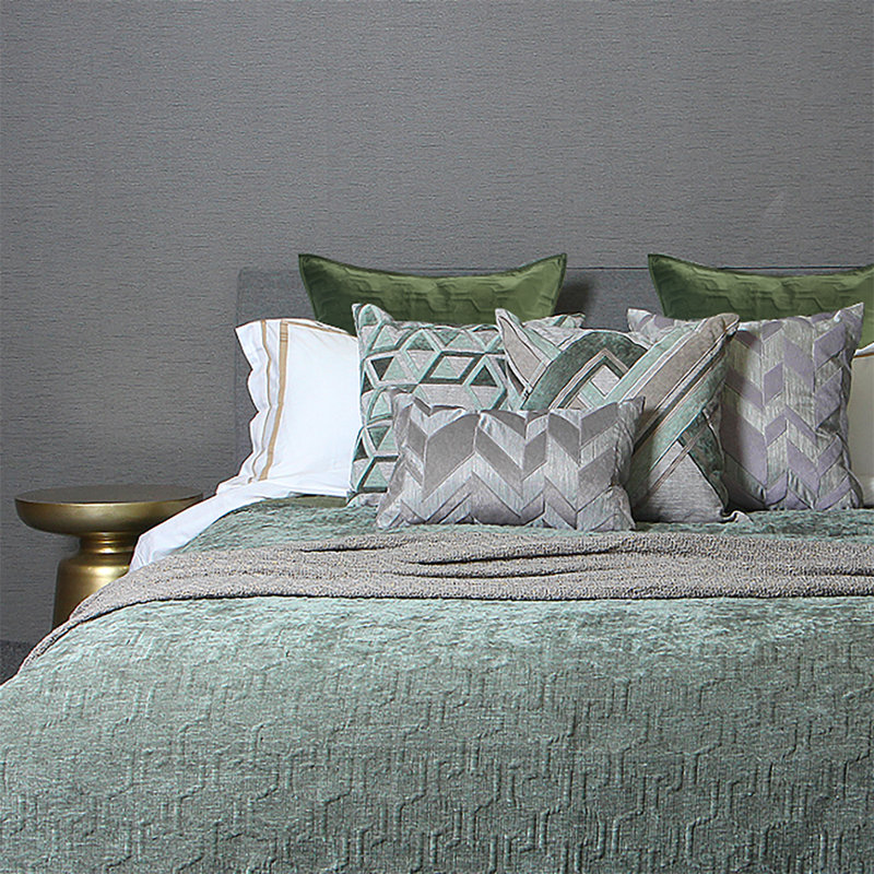 Maximillian Geometric Square Throw Pillow Cover