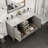 Eviva London 48"W X 18"D Double Sink Bathroom Vanity With White Carrara Quartz Countertop And Undermount Porcelain Sinks-105920594