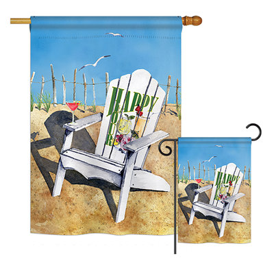Ensemble de drapeaux en polyester 2 faces Beach Hour Happy Hour and Drinks Beverages Impressions