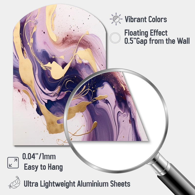 Chatham - Fractales de voûte, décoration murale asymétrique en métal, H 34 po x l 25 po