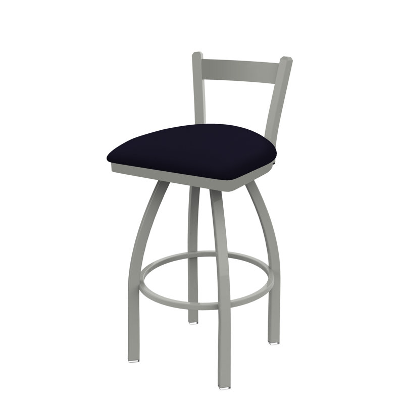 821 Catalina Low Back Swivel Bar Stool, Anodized Nickel, Canter Twilight, Counter Stool (25" Seat Height)