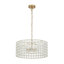 Lustre tambour en cristal à facettes 5 lumières