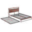 Base de lit plateforme en métal avec couchette et ports USB Wilone-1993780329