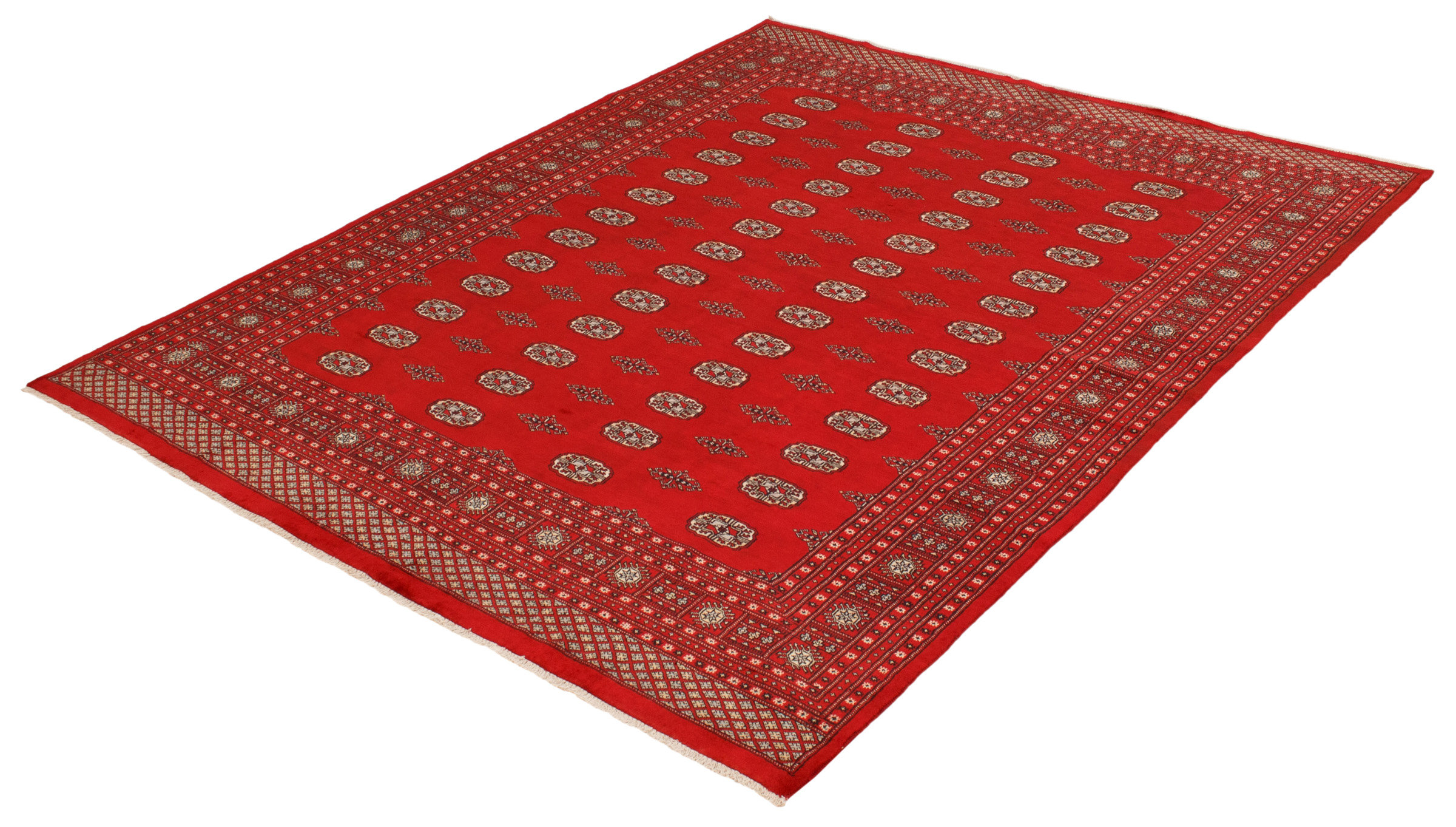 Isabelline Finest Peshawar Bokhara Dark Red Rug 8'2