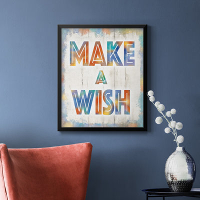 «Make A Wish», toile encadrée de qualité supérieure - prête à être accrochée