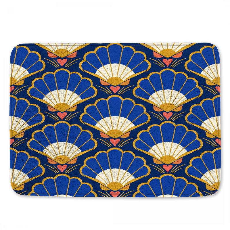 Tapis de bain Art Deco Shells, 34in W x 21in L