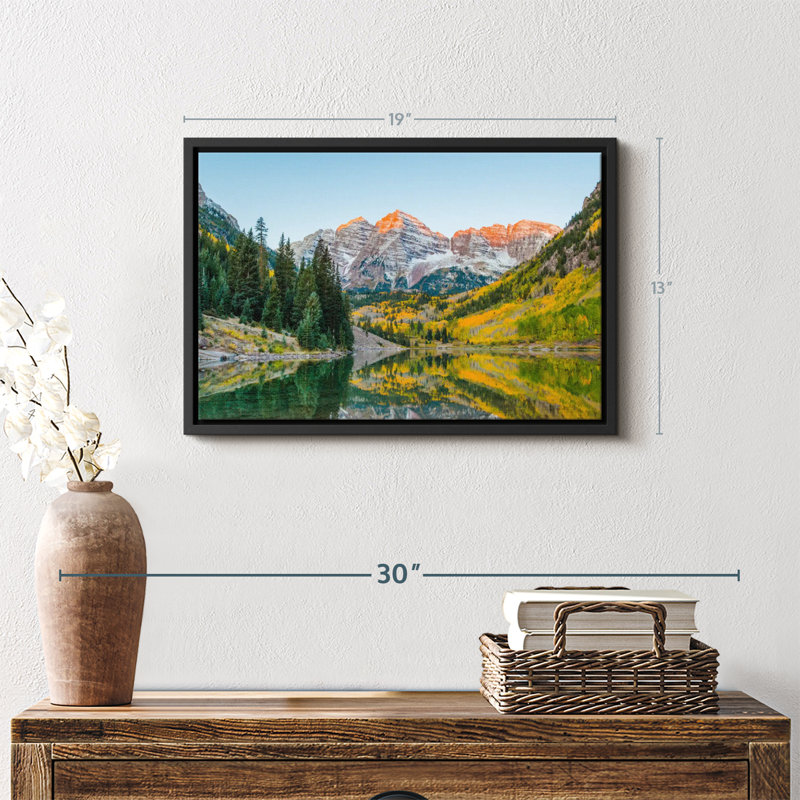 Impression sur toile Maroon Bell In Autumn, H 13 po x l 19 po