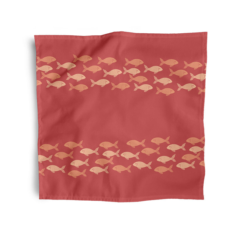 Sudie Polyester Square Napkin, Orange