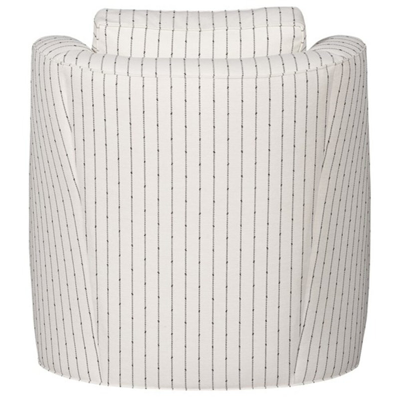 Nicholas Upholstered Swivel Armchair, Perigold Tres Chic Ice Blue