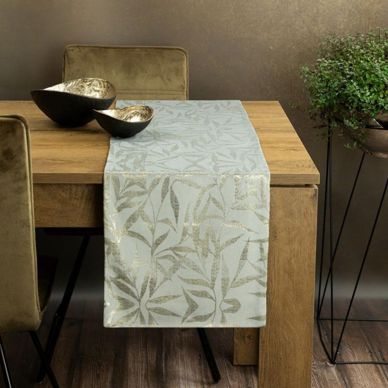 Blink Tablecloth 15 35X140 Cm Beige, Silver, 35cm W x 220cm L