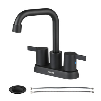 Centerset 2-handle Bathroom Faucet with Drain Assembly