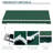 Outsunny Retractable Awning Patio Awnings Sun Shade Shelter With Manual Crank Handle, 280G/M² UV & Water-Resistant Fabric And Aluminum Frame For Deck, Balcony, Yard-111473357-111473356