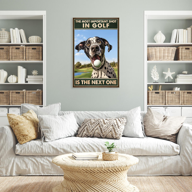 " The Most Important Shot In Golf - 1 Piece Rectangle Graphic Art Print On Wrapped Canvas ", L 16 po x H 20 po