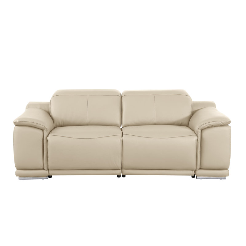 Causeuse en cuir Divanitalia, Beige