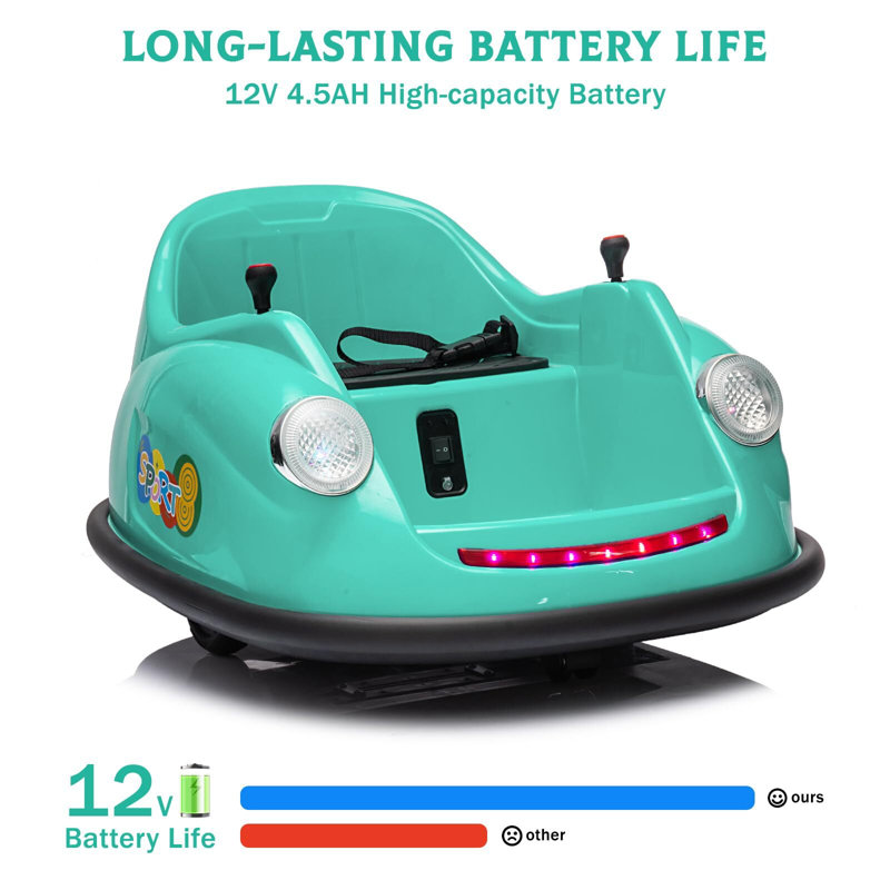 Voiture électrique autoportante pour enfants et tout-petits Ride On, Vert