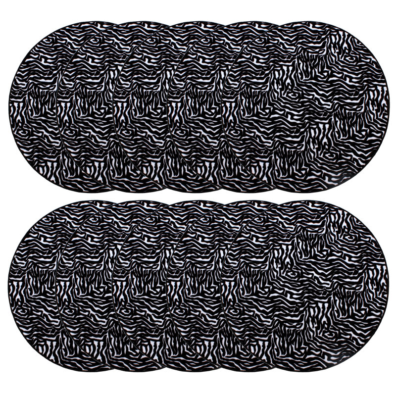 Ensemble de tapis en nylon touffeté Berganzo, Rond 1 pi 5 po