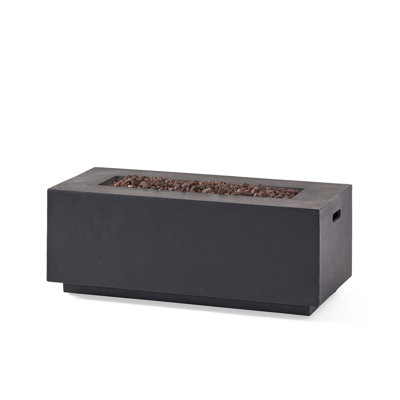 48" Outdoor 50,000 BTU Rectangular Iron Propane Fire Pit (Tank Cover Not Included)