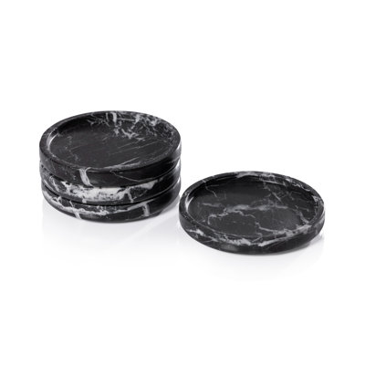 Ensemble de 4 sous-verres ronds 4,5 pi en marbre
