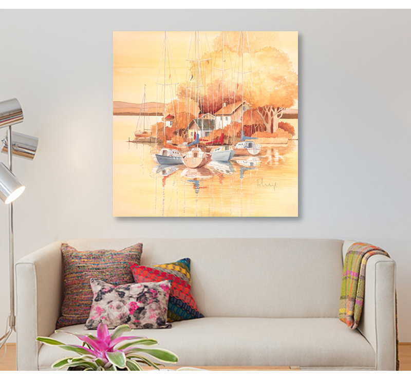 «Seaside I», reproduction sur toile, H 12 po x l 12 po x P 0,75 po, Toile tendue, Pas de tapis