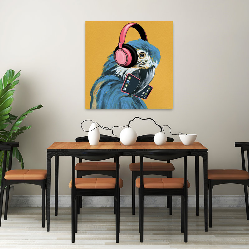 Wild Iii Square Contemporary Whimsical Art, 32" H x 32" W