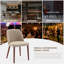Wooden Dining Chairs Set of 2, Upholstered Kitchen Dining Room Chairs with Padded Seat and Wood Legs, Modern Fabric Side Dinner Chair for Kitchen, Dining Room, Restaurant, Cafe-100820117