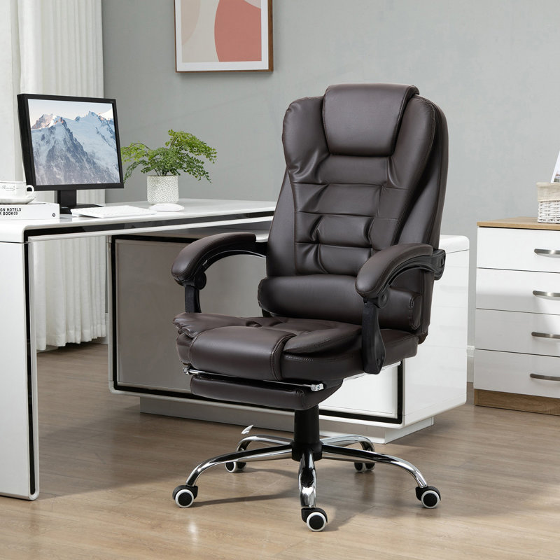 Fauteuil de direction ergonomique à haut dossier, chaise d'ordinateur avec support lombaire