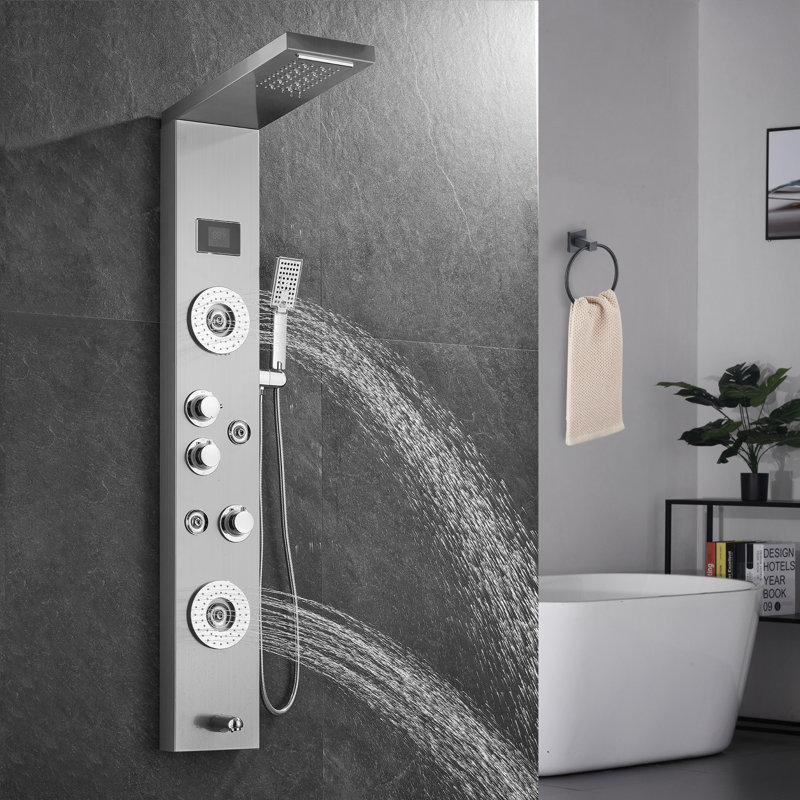 Shower Tower Panel, Silver