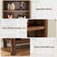 Bibliothèque de plancher 30 "à 2 niveaux avec tablettes réglables-1226513967