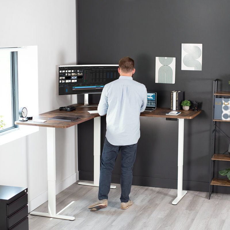 Structure de bureau de coin VIVO, Blanc