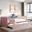 Upholstered Daybed with Pop Up Trundle Amala-2133699409