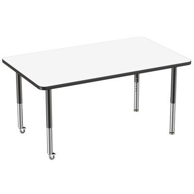 Rectangle Dry-Erase Activity Table with Adjustable Legs