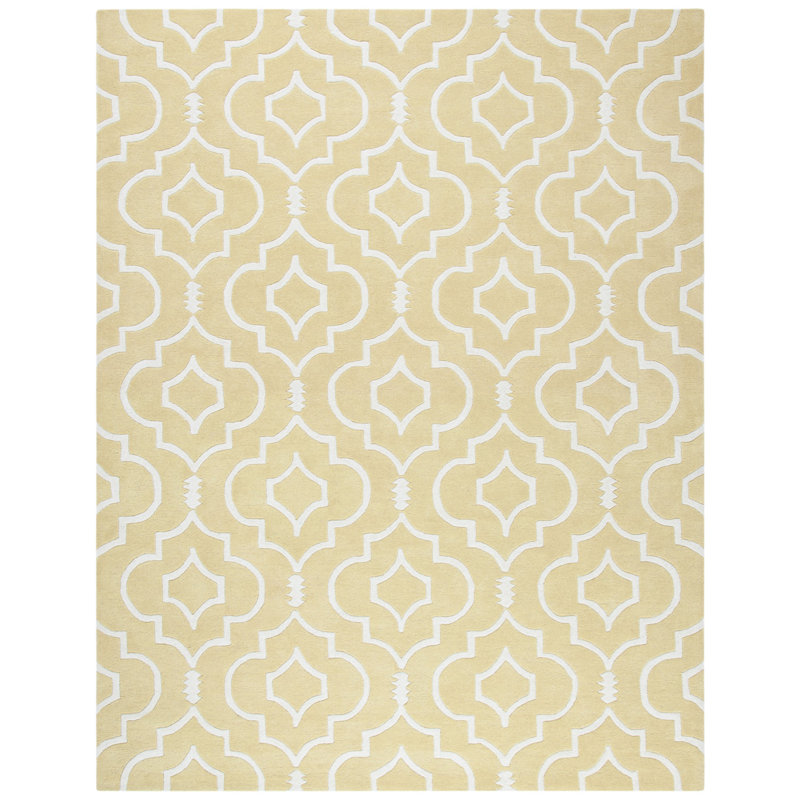 Emrick Hand Tufted Wool Geometric Rug, Rectangle 8' x 10'