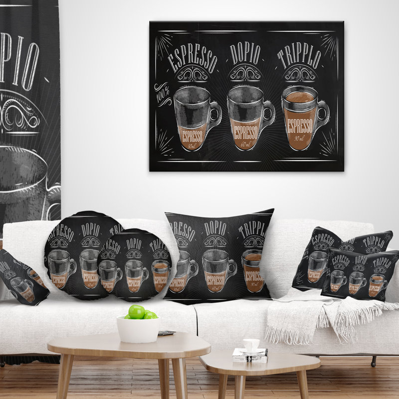 Coussin espresso Kraf, 16 po x 1 po, Coussin décoratif, Noir