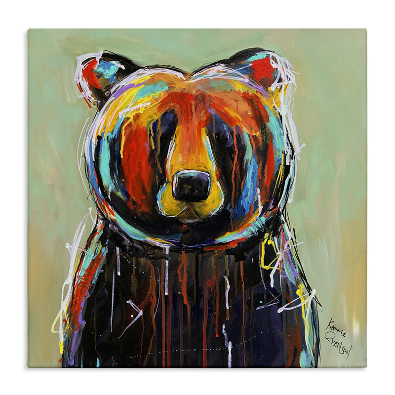 «Abstract Colorful Painted Black Bear», impression