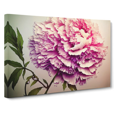 Joyous Peony Flower - Wrapped Canvas Print