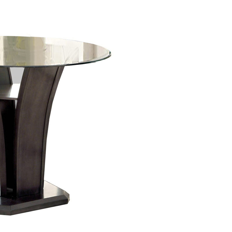 Haleigh Round Glass Top Dining Table