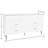 Seven Drawers Large Chest Of Drawer Cabinet With Golden Handle And Golden Legs White Color
