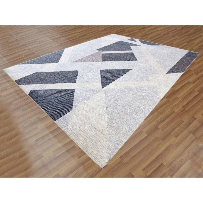 Tapis surdimensionné en laine noué à la main 11 pi 10 po x 15 pi 2 po A86B7F057B954B20AD8D76E8D61DEA56
