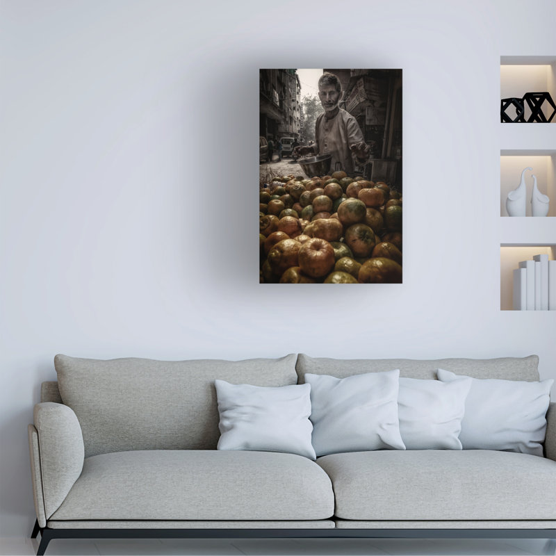 Œuvre sur toile, "Pavol Stranak Tangerines", H 47 po x l 30 po