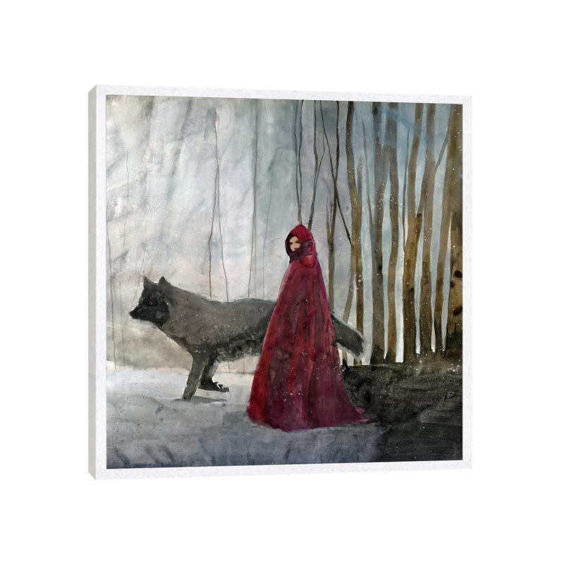 Going To Grandmother's House by Francis Ward - Print on Canvas, 93.98 cm H x 93.98 cm W, White Floater Framed