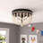 Speier 3-Light Dimmable Beaded Flush Mount Ceiling Light with Farmhouse Style-752473623